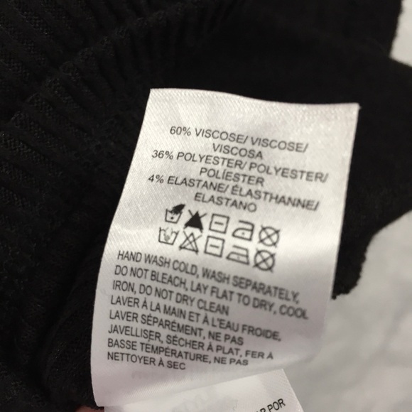 Lucky Brand V Neck Top Sz XL Ribbed Knit Long Sleeve Stretchy Black Shirt - Picture 6 of 10